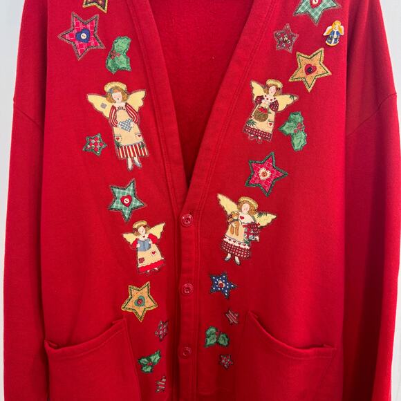 Vintage Jerzees Handmade Christmas Cardigan - Picture 2 of 8